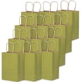 thumbnail image 4 of Large Kraft Paper Bags with Handles 13"x10"x5" 32 pcs Gift Paper Bag Sage Green Solid Color Bags（Large Size）, 4 of 12
