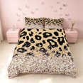 thumbnail image 3 of Homewish Leopard Print Bedding, Gold Blings Print Duvet Cover Full, Reversible, 3 Pieces 1 Duvet Cover and 2 Pillowcases, 3 of 6