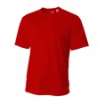 thumbnail image 2 of A4 Short Sleeve Birds-Eye Mesh Crew For Men in Scarlet | N3252, 2 of 3