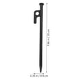 thumbnail image 2 of PAMINGONO 2Pcs Black Steel Tent Stakes Pointed Smooth Design Easy Soil Penetration, 2 of 8