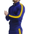 thumbnail image 2 of Fangasis Mens 2 Piece Jogging Set Zip Up Sweatsuits Stand Collar Tracksuit Men Athletic Jogger Sets Soft Running Sweatshirt And Sweatpants Royal Blue Yellow M, 2 of 4