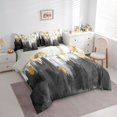 thumbnail image 3 of Homewish Oil Apinting Aesthetic 7-Piece Twin Bedding Sets,Modern Graffiti Bedding Comforter Set,Black Gray White Sheet Sets For Girls Kids,Super Cozy Room Decor Reversible, 3 of 8