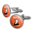 thumbnail image 1 of Naughty Boy Go To My Room Funny Humor Round Cufflink Set Silver Color, 1 of 6