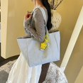 thumbnail image 3 of Hsqqdc Large Canvas Tote Bag, Lightweight Star Spot Shoulder Handbag for Work Travel, 3 of 7