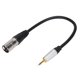 thumbnail image 2 of Cable Adaptador Macho XLR Mono Macho Chapado En Oro De 3,5 Mm Con Carcasa Exterior De aleación De Zinc De PVC Para Equipos De Audio, 2 of 7