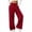 Wine, variant on Women's Wide Leg Sweatpants High Elastic Waist Baggy Pants with Pockets Adjustable Ankle Drawstring Cuffs