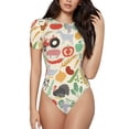 thumbnail image 1 of Balery Farm Body de cuello redondo de manga corta para mujer Tops de manga corta Tops básicos-Large, 1 of 7