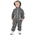 thumbnail image 3 of Joggies - Charcoal Gray Infant Footless Hoodie One Piece - Infant - XLarge (Fits 12-18mos.), 3 of 4