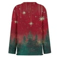 thumbnail image 5 of Craaazy Women's Loose Christmas Print Casual Long Sleeve T-shirt Round Neck Blouses Gifts, 5 of 5