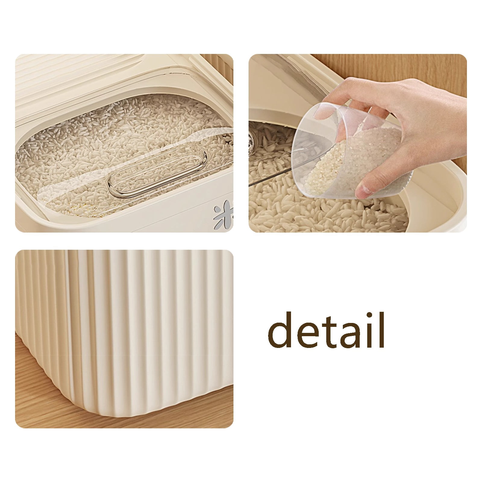 ZOURIH 1 Pack Airtight Food Storage Container, Up to 30 lbs, For Rice, Bean and Other Food Storage Bin