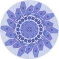 thumbnail image 1 of Ahgly Company Indoor Round Patterned Light Slate Blue Area Rugs, 5' Round, 1 of 1