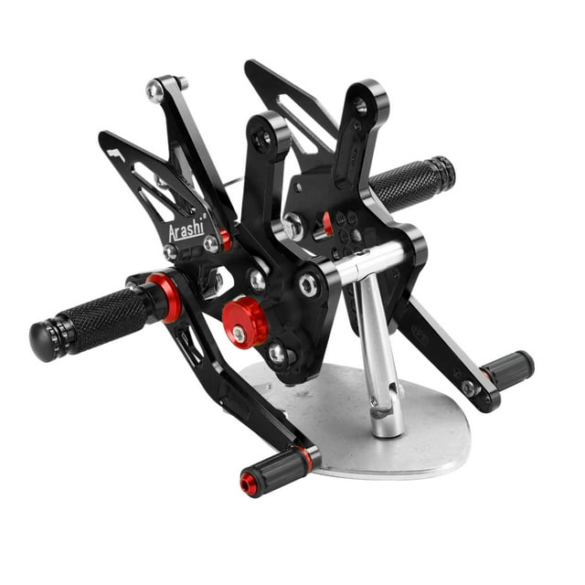 Racing Adjustable Rearsets Foot Pegs Black For Kawasaki ZX4R ZX4RR 2022-2024