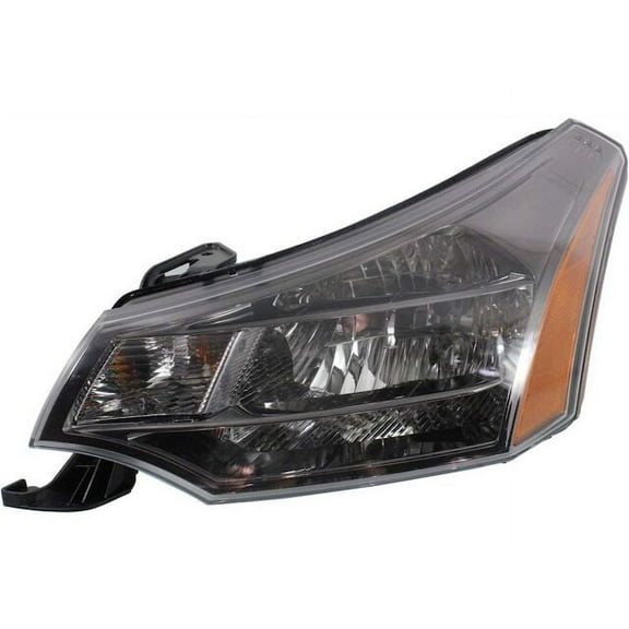 Left Driver Side Headlight Assembly - Black / Chrome Trim - Compatible with 2009 - 2011 Ford Focus (Coupe and 2010-2011 SES Sedan)