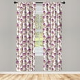 thumbnail image 5 of Ambesonne Thistle Window Curtains, Summer Floral Thistles, Each 28" W x 95" L, Apple Green Purple, 5 of 5
