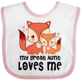 thumbnail image 3 of Inktastic Fox My Great Aunt Loves Me Boys or Girls Baby Bib, 3 of 4