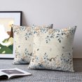 thumbnail image 2 of Blue Pumpkins Fall Pillow Covers 18x18 Set of 2, Thanksgiving Eucalyptus Leaves Weeping Autumn Throw Pillow Covers Decorative Couch Cushion Cover, Microfiber Soft Pillowcases for Bedroom Living Room, 2 of 9