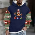 thumbnail image 2 of UVEASISHA Mens Christmas Gifts Big and Tall Fashion Hoodies Funny Santa Claus Graphic Sweatshirt Holiday Casual Fleece Lined Pullover Tops Blue XL, 2 of 6