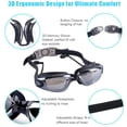 thumbnail image 4 of Gafas de natación, sin fugas, antivaho, para interiores y exteriores, con protección UV, lentes transparentes espejadas para adultos, mujeres, hombres y jóvenes, 4 of 8