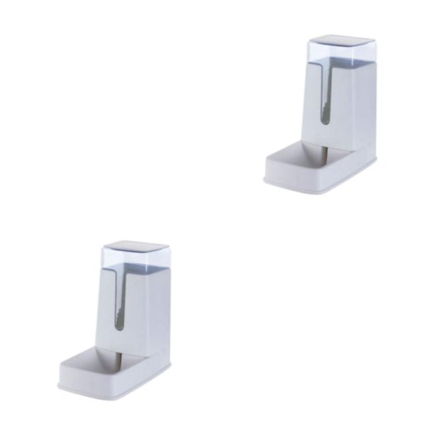 Greeniant Dispensador de agua automático para perros y gatos de PP, sin olor, sin BPA, de fácil operación, suministros para mascotas, cuenco Blanco Dispensador de agua 2Conjunto