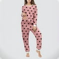 thumbnail image 6 of Dazajoo Fluffy Pajamas for Women Soft Fleece Warm Pajama Set Fuzzy Pjs Winter 2 Piece Flannel Lounge Sets with Pockets Hot Pink,XL, 6 of 7