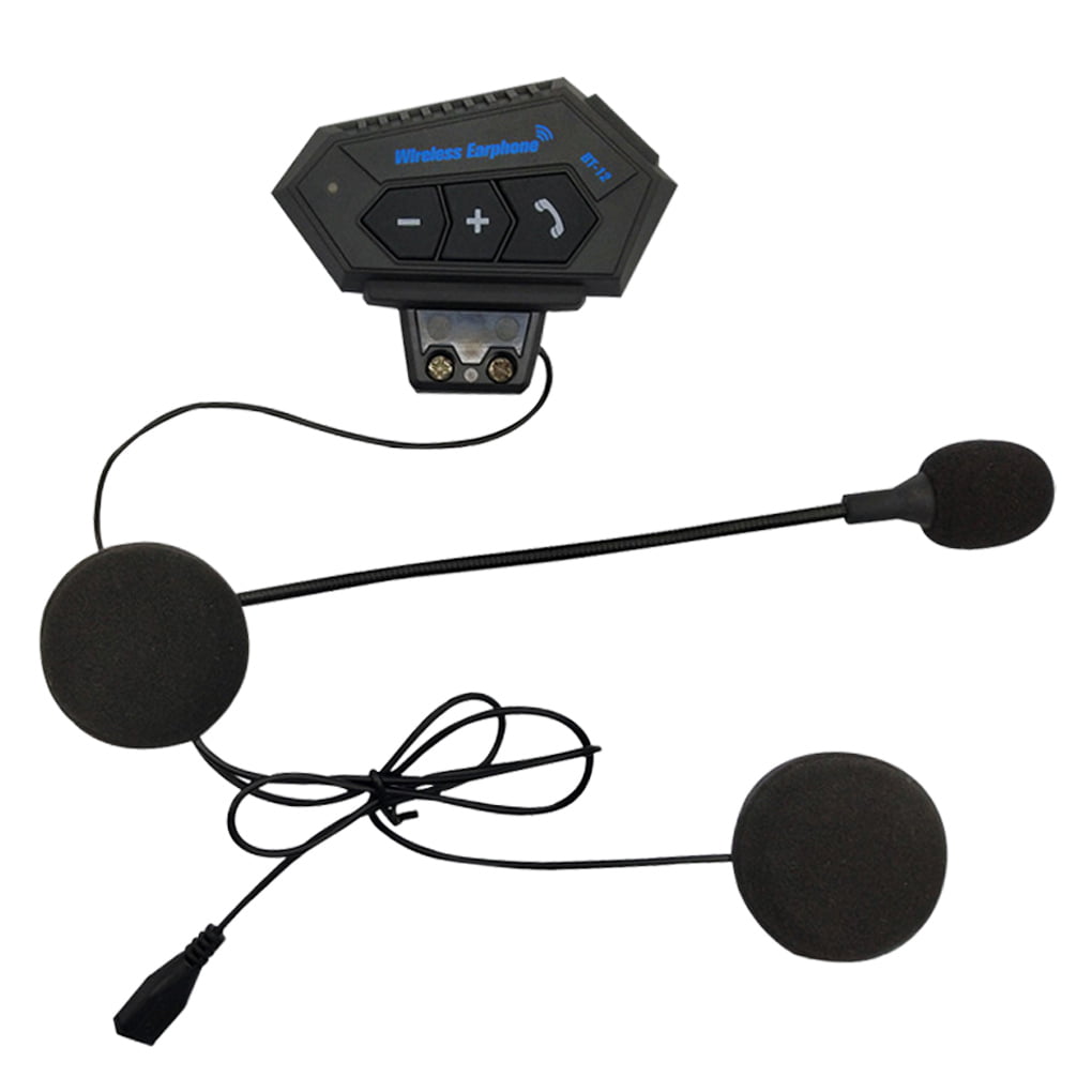 Rechargeable Motorcycle Bluetooth Helmet Intercom Headsets/Earbuds Handsfree US 