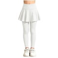 thumbnail image 3 of Pretxorve Kids Girls Pants Solid Yoga Skirted Stretchy Multi Color Casual Fall Bottoms Sizes 3-12Y, 3 of 5