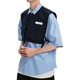 thumbnail image 4 of Camiseta de manga corta para hombre, camisas informales holgadas 2 en 1 de dos piezas falsas de gran tamaño a la moda con chaleco, 4 of 8
