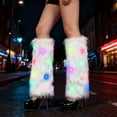 thumbnail image 4 of LED Light Up Boot Covers White Soft Leg Warmers with Twinkling Glow Effects for Christmas Parties Holiday Outfits and Winter Events Creating Magical Fashion Statements for Festive Celebrations, 4 of 6