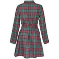 thumbnail image 4 of FANCYINN Women Long Sleeve Plaid Pattern Tunic Tops Shirt Casual Autum Dress Brushed Red & Green & Blue M, 4 of 6