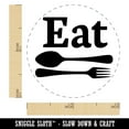thumbnail image 2 of Eat Spoon and Fork Kitchen Self-Inking Rubber Stamp Ink Stamper - Black Ink - Mini 1/2 Inch, 2 of 7
