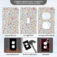 thumbnail image 3 of Yayeee Duplex Wall Plate 1-Gang 4.5"x2.7" Home Receptacle Light Switch Decorative Outlet Cover, Pastel Floral Pattern, 3 of 7