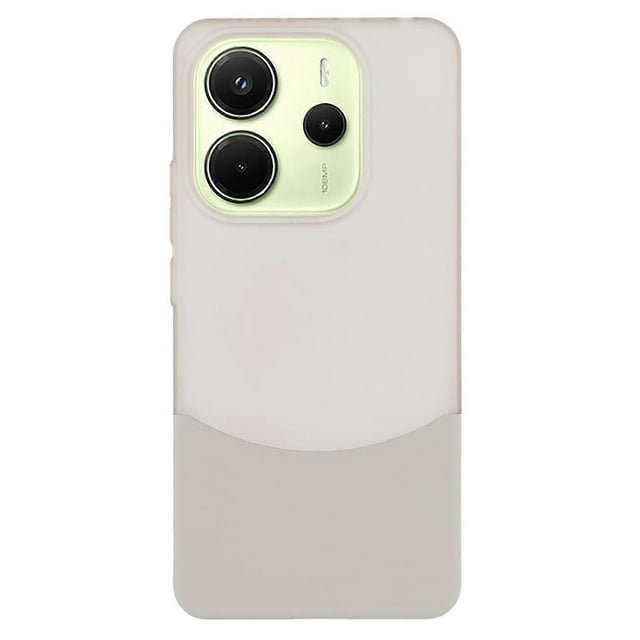 For Xiaomi Redmi Note 14 4G (163.25mm) Case Dual Color Splicing Matte PC Phone Cover Large Camera Cu