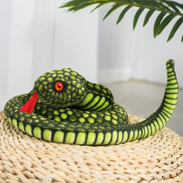 110cm/300cm Simulation Long Golden Python Giant Real Snakes Plush Toy Stuffed Snake Plushie Children Boys Gift Home Decoration10-H300cm Deng Xun unisex