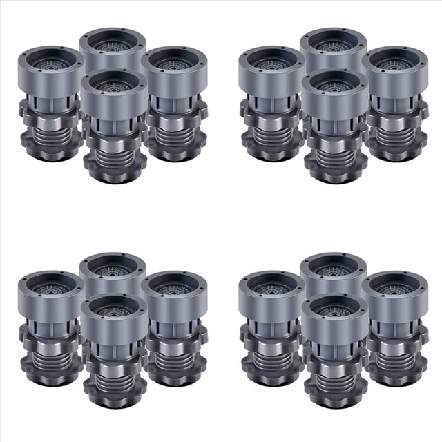 4X Patins de Support pour Machine à Laver Réglables Anti-Vibration pour Laveuse et Sécheuse, 16 x Patin, Gris