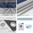 thumbnail image 6 of Blackout Curtains for Bedroom, Navy Blue Grey Striped Room Darkening Window Drapes for Living Room, Farmhouse Modern Thermal Insulated Grommet Curtains, 52x96 inch, 2 Panels, 6 of 9