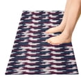 thumbnail image 5 of Haosy Navy Blue Burgundy Houndstooth Bathroom Rugs Non Slip Absorbent Soft Plush Quick Dry Bath Mat, 39"x20", 5 of 8