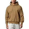 thumbnail image 2 of LYSMORA Men's Pullover Hoodie, Zipper Arm Pocket Long Sleeve Loose Fit Casual Athletic Sweatshirt With Front Kangaroo Pocket, 2 of 8