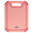 thumbnail image 1 of Tabla Pequeña para Picar Alimentos de Polipropileno Reciclado con Orillas de Silicón Antideslizante y Ranura para Líquidos, Apta para Lavavajillas, Color Rosa, 1 of 3