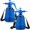 Blue, variant on 2 Pcs 1.5 Liter Misters Spray Pump Bottle with Full Neoprene Jacket and Built in Carrying Strap Garden Plant Mister Spray Bottle for Spring Personal Cooling Plants Watering (Red,Blue)