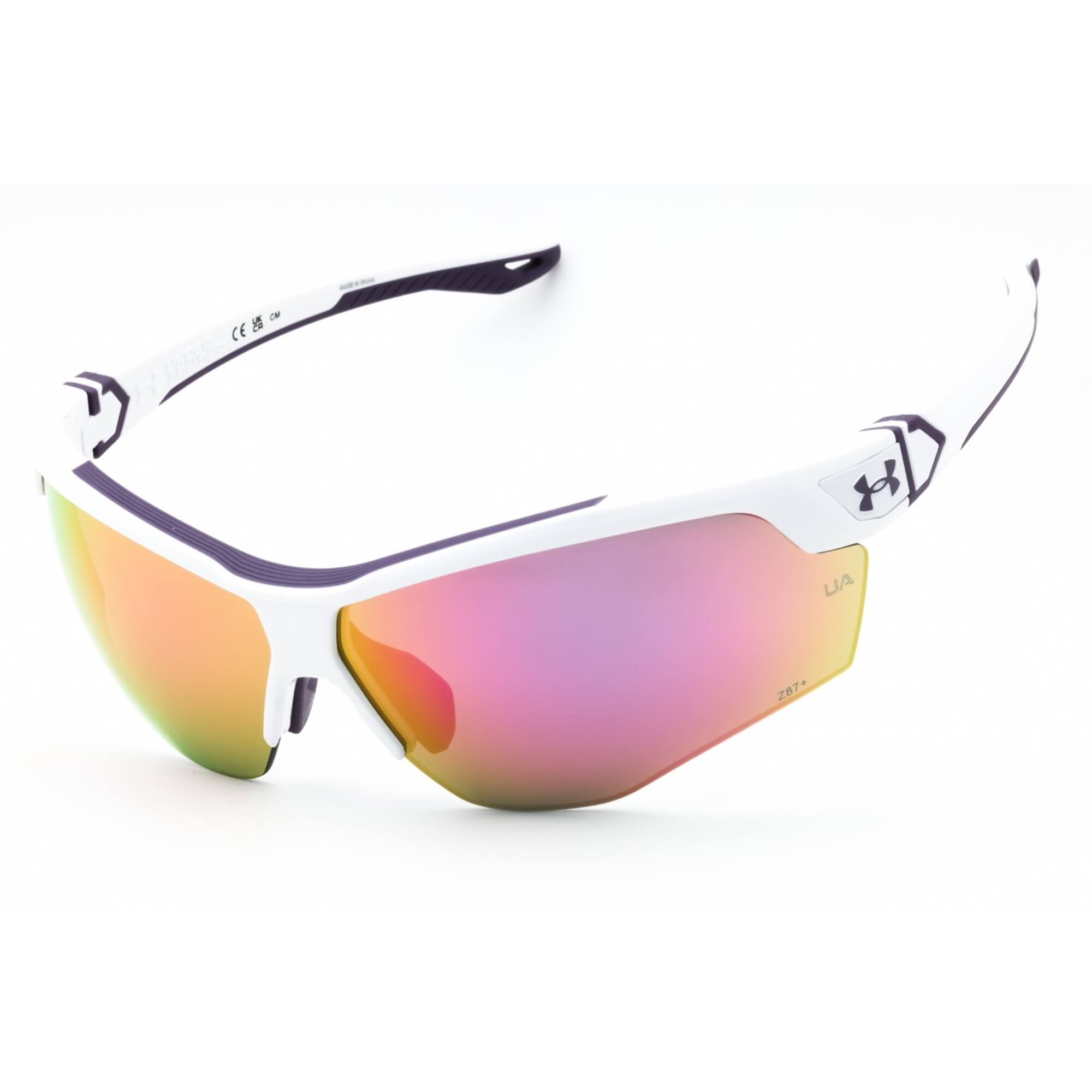 Under Armour Unisex Matte White Blue Halftime Rimless Shield - Main Image