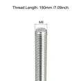 thumbnail image 2 of Fully Threaded Rod M8 x 180mm 1.25mm Thread Pitch 304 Stainless Steel Right Hand Threaded Rods Bar Studs 6 Pack, 2 of 6