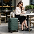 thumbnail image 3 of Zimtown 20 Inch Carry-on Luggage Lightweight Hardside Suitcase with 360° Detachable Spinner Wheels, Unbreakable Travel Luggage, Green, 3 of 17