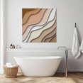 thumbnail image 3 of Brown Ombre Wall Art Painting on Canvas, Modern Geometric Abstract Aesthetic Cream Canvas Art Home Prints Wall Art Framed Modern Artwork for Living Room Bedroom Wall Decor 16x16in, 3 of 9
