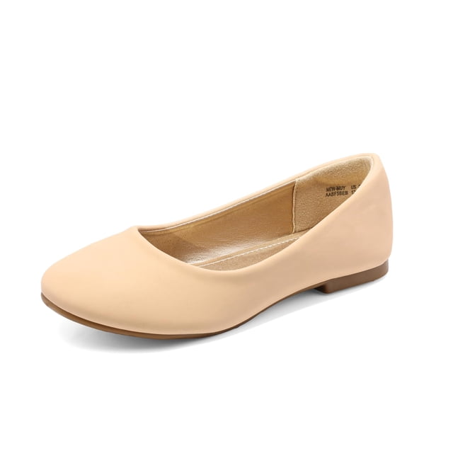 Zapatos Bailarinas Sin Cordones para Niñas DREAM PAIRS Nude Talla 6