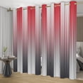 thumbnail image 5 of Nanqianyi Black and Red Ombre Blackout Curtains, Striped Lines Curtains Room Darkening Gradient Grommet Drapes for Bedroom (2 Panels, 52 x 96 Inch), 5 of 7