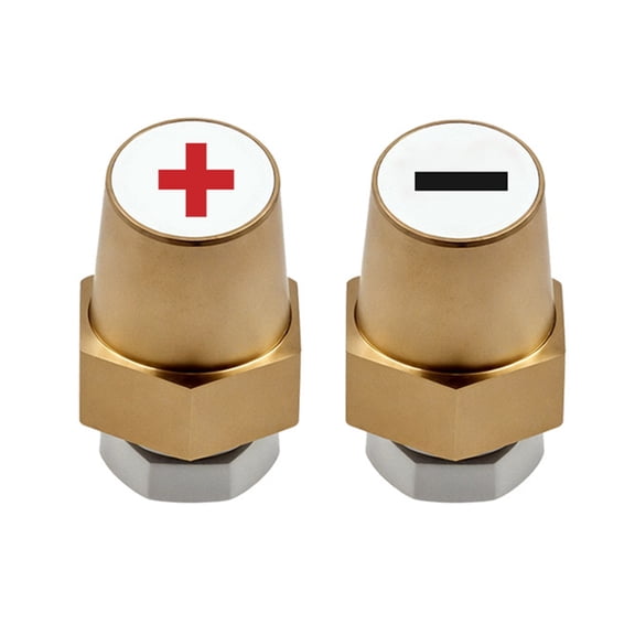 1 Pair 12V 24V Battery Terminals, Positive Negative Brass Car Motorcycle Battery Connector Clamps Tool