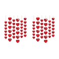 thumbnail image 1 of Injueey Guirnalda de hilo colgante de corazón rojo, pancartas con purpurina de doble cara, adorno de decoración para fiesta de bienvenida de 6 piezas 2Conjunto, 1 of 6