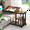 Brown, variant on Fnova Mobile Side Table with Wheels, Snack Tray, Height-Adjustable C-Shape Desk, Tiltable Drawing Board, Laptop Stand, Storage Shelves for Living Room, Bedside Table for Couch
