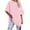 Pink, variant on Graphic Tees for Women T-Shirts Women's Long Sleeved Top Oversized T Shirt Striped Crew Neck Belted Waist Soft Casual Loose Shirt Everyday Comfort and Effortless Style Pink M
