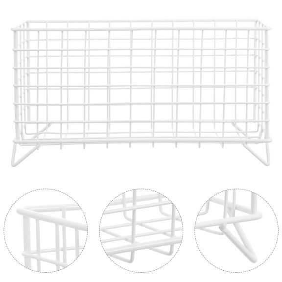 BESTOYARD Wear Resistant White Metal Bunny Feeder for Household Cage Storage